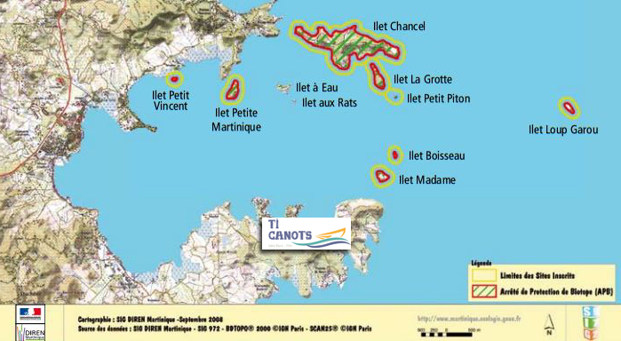 carte de la martinique et ses iles