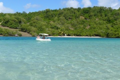 La plage du Trapèze à l'ilet Chancel