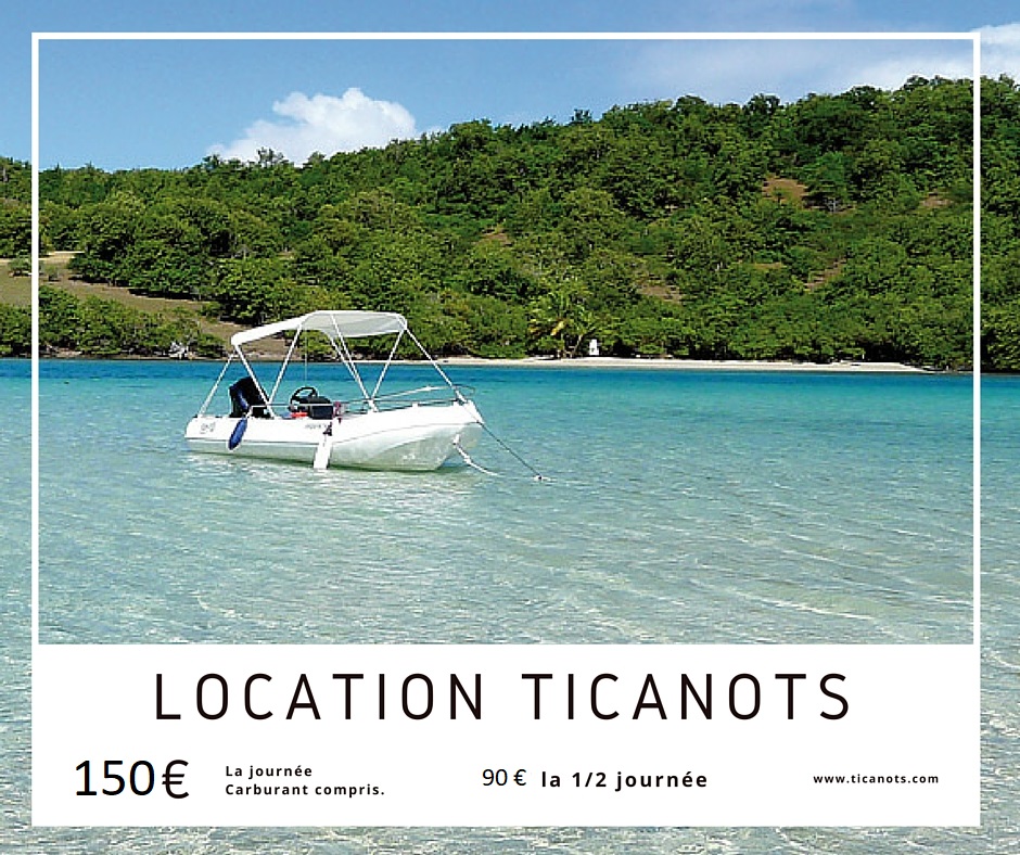 Tarif location de bateau Martinique chez Ticanots pour partir à la découverte de la Baie du Robert